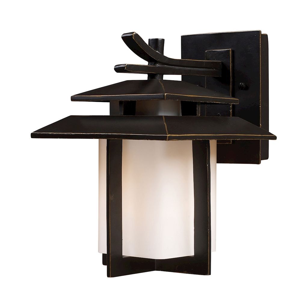 Kanso 1-Light Outdoor Wall Lamp In Hazelnut Bronze