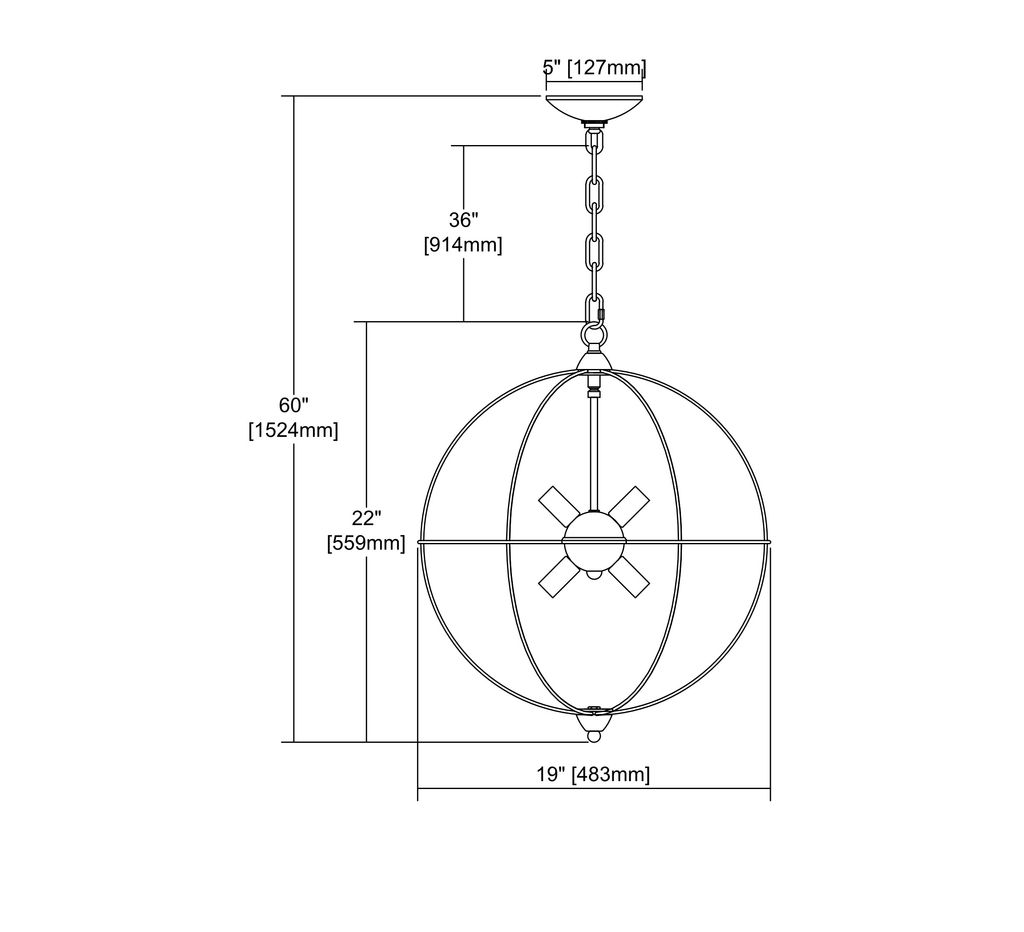 Loftin 6-Light Chandelier In Oil Rubbed Bronze And Satin Brass