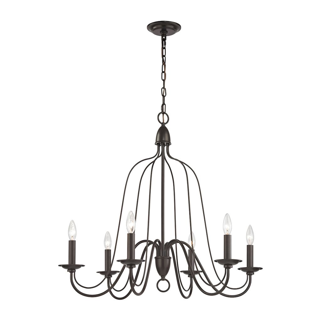 Preview image for 6-Light Chandelier In Oil Rubbed Bronze