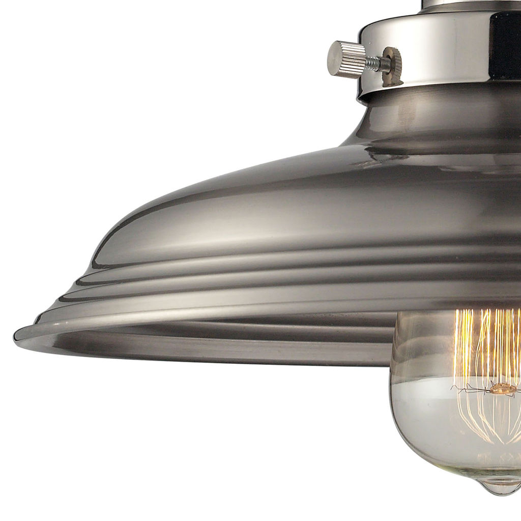 Newberry 1-Light Wall Lamp In Satin Nickel With Matching Shade