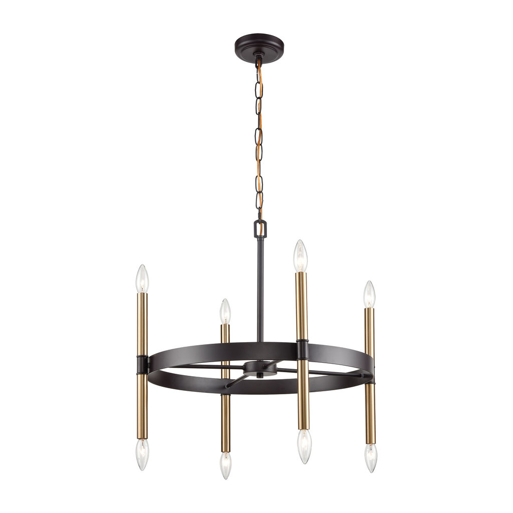 Preview image for Notre Dame 6-Light Chandelier In Oil Rubbed Bronze And Gold