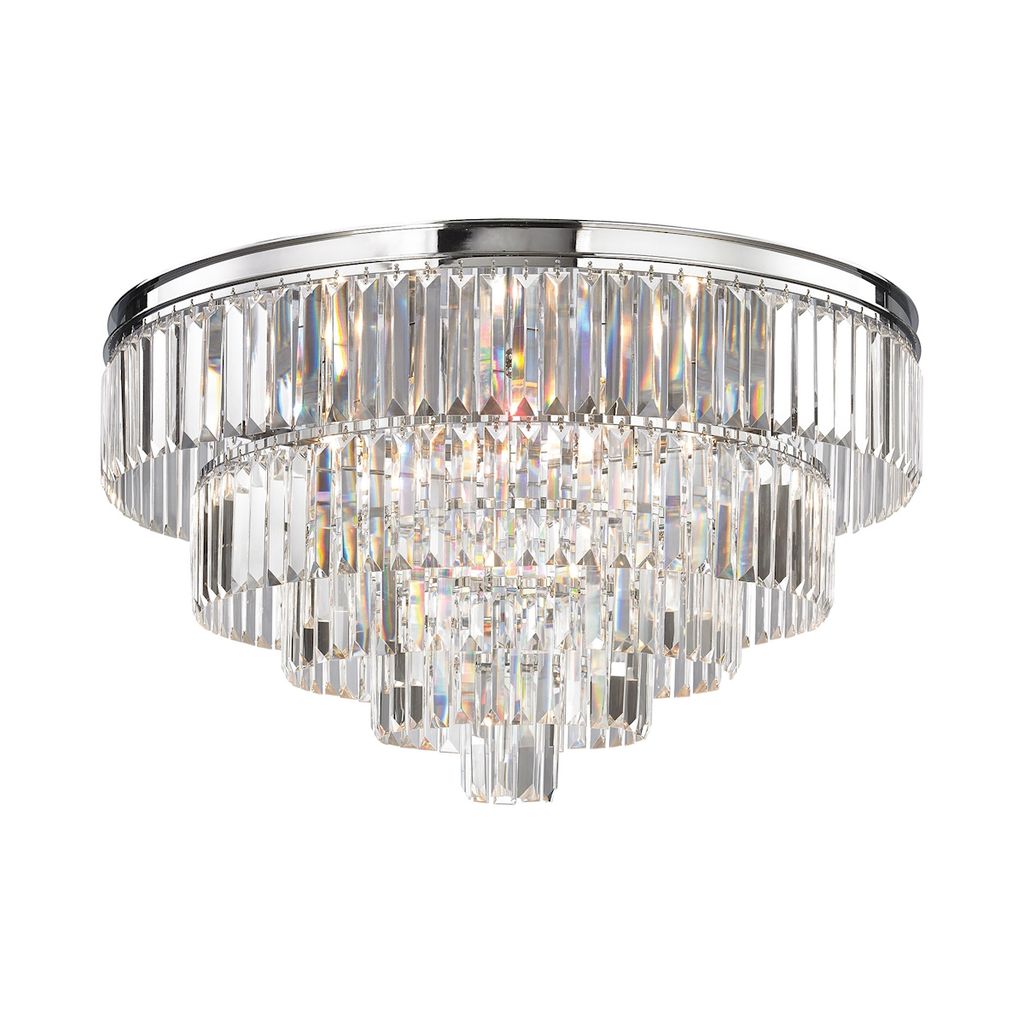 Preview image for Palacial 6-Light Chandelier In Polished Chrome With Clear Crystal