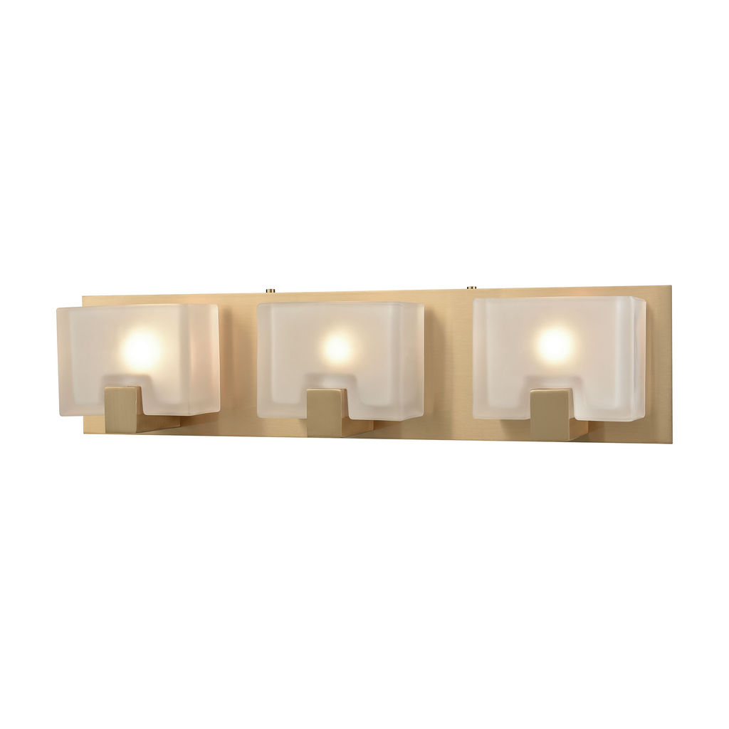 Ridgecrest 3-Light Vanity Light, Satin Brass