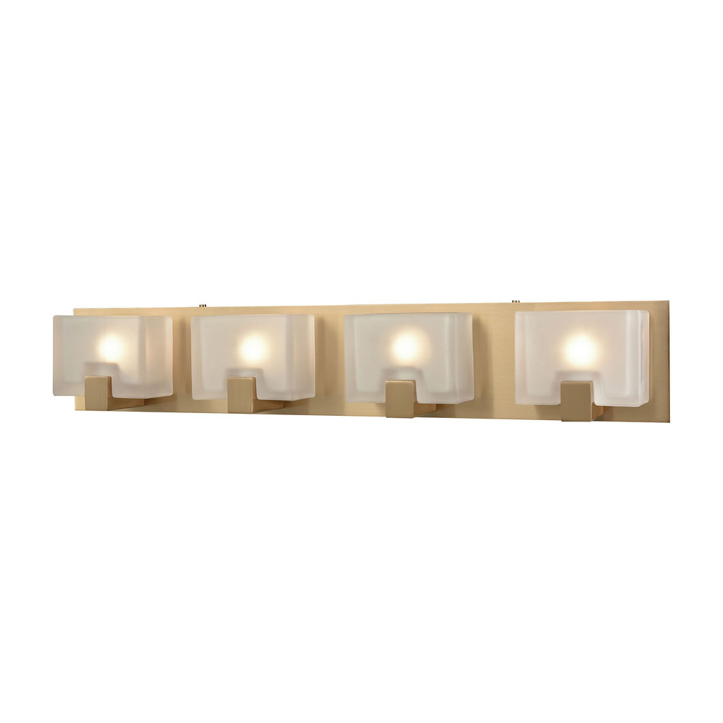 Ridgecrest 4-Light Vanity Light, Satin Brass