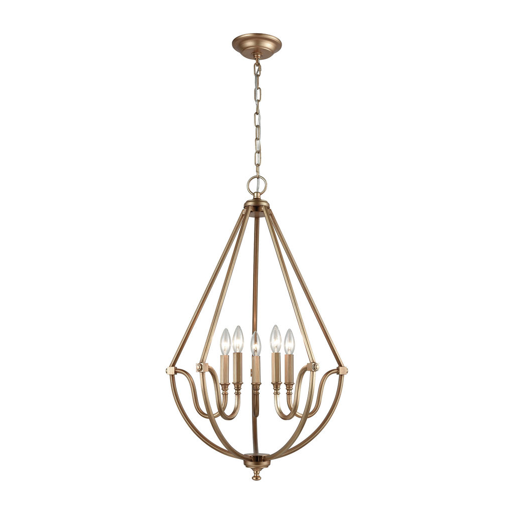 Preview image for Stanton 5-Light Chandelier In Matte Gold