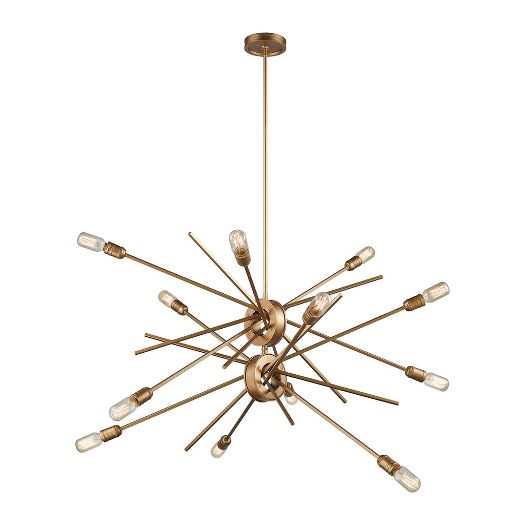 Xenia 12-Light Chandelier In Matte Gold
