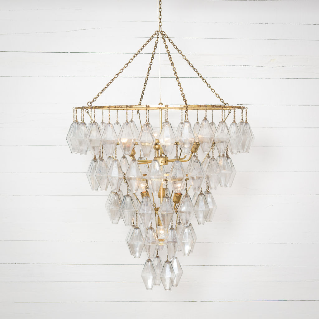 Preview image for Adeline Large Round Chandelier-Gold Leaf