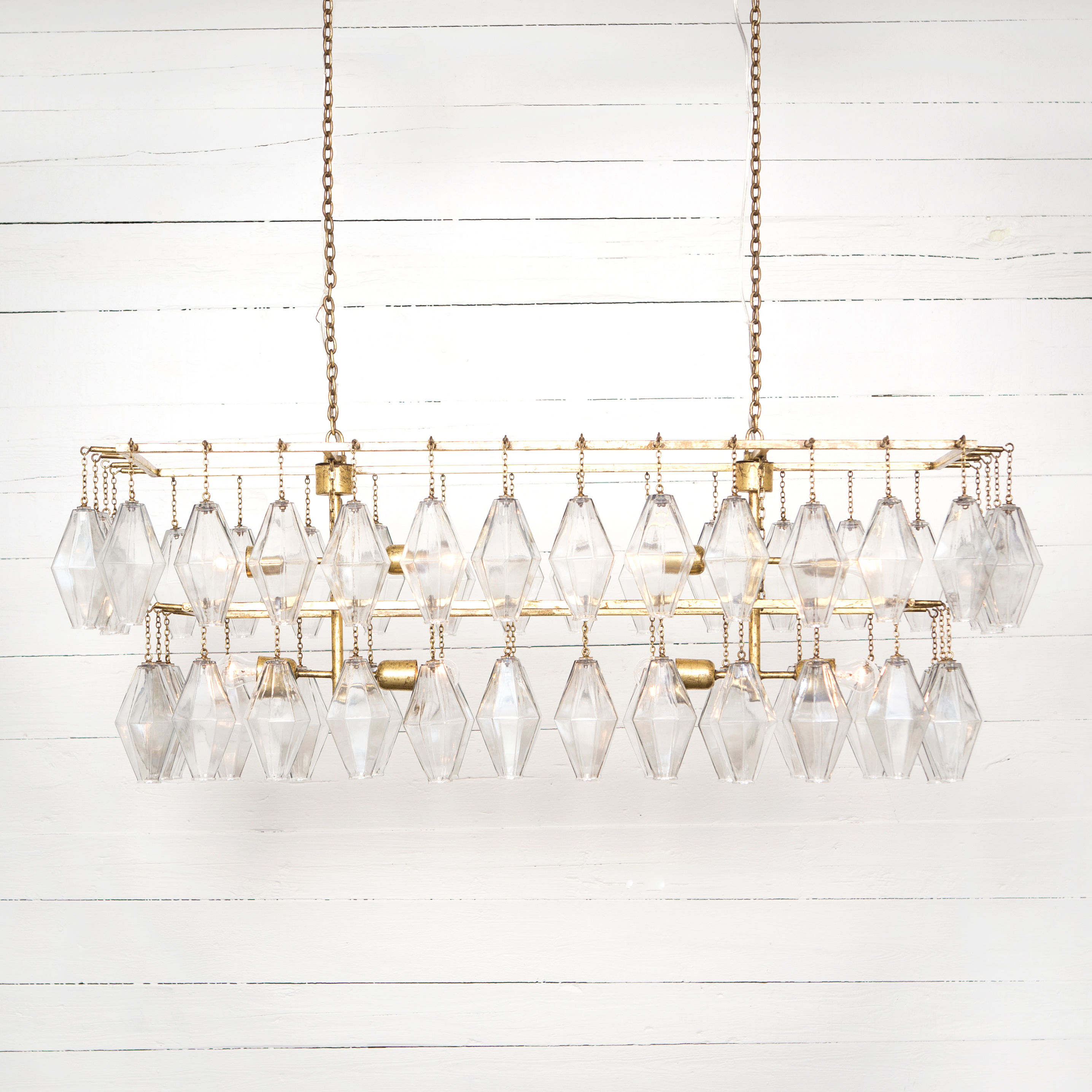 Preview image for Adeline Rectangular Chandelier-Gold Leaf