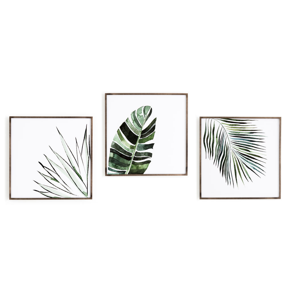 Botanicals In Watercolor, Set of 3 (40"W)