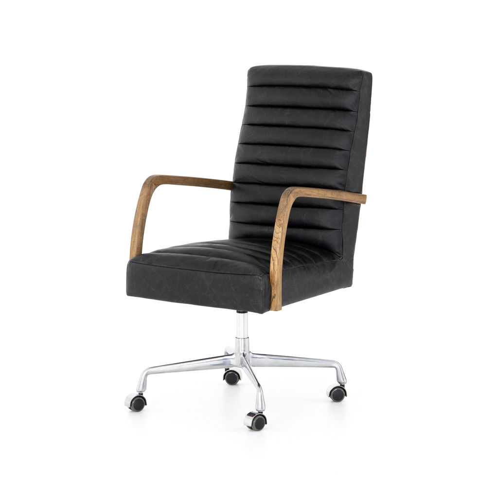 Preview image for Bryson Channeled Desk Chair-Smoke