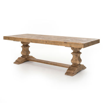 Castle 98&quot; Dining Table-Bleached Pine