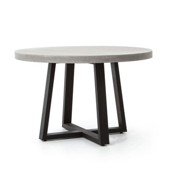 Cyrus Round Dining Table-48&quot;-Grey