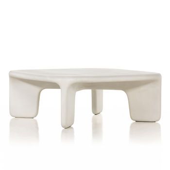 Darien Coffee Table, White Concrete