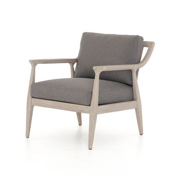 Elam Outdoor Chair, Weathered Grey