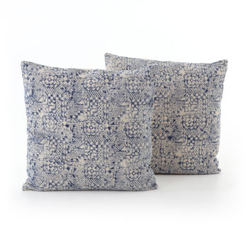 Soft Mosaic Print Pillows, set of 2 - 20&quot; square