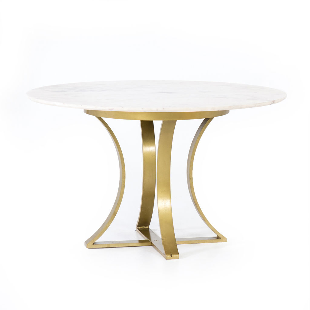 Preview image for Gage Dining Table-48"-Polished White Mar