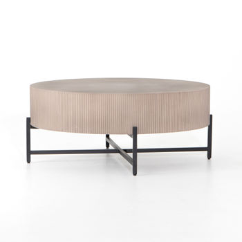 Ribbed Taupe Coffee Table