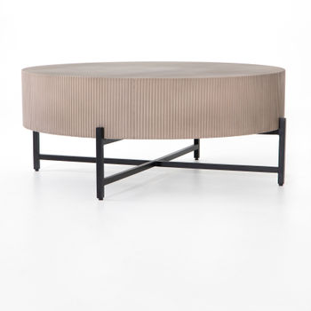 Ribbed Taupe Coffee Table