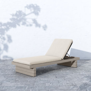 Leroy Outdoor Chaise - Weathered Grey