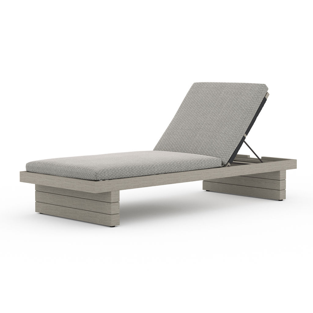 Leroy Outdoor Chaise Lounge Chair Weathered Grey