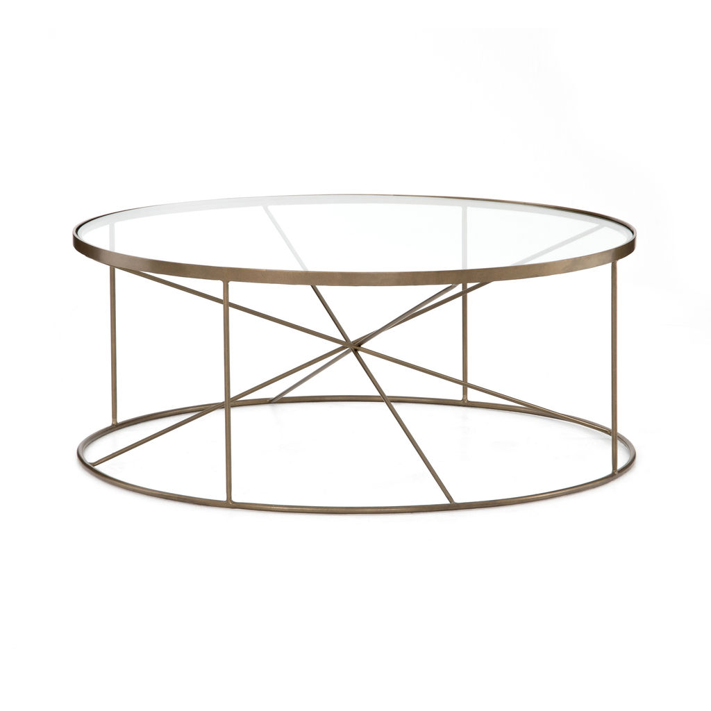 Preview image for Round Coffee Table-Antique Brass