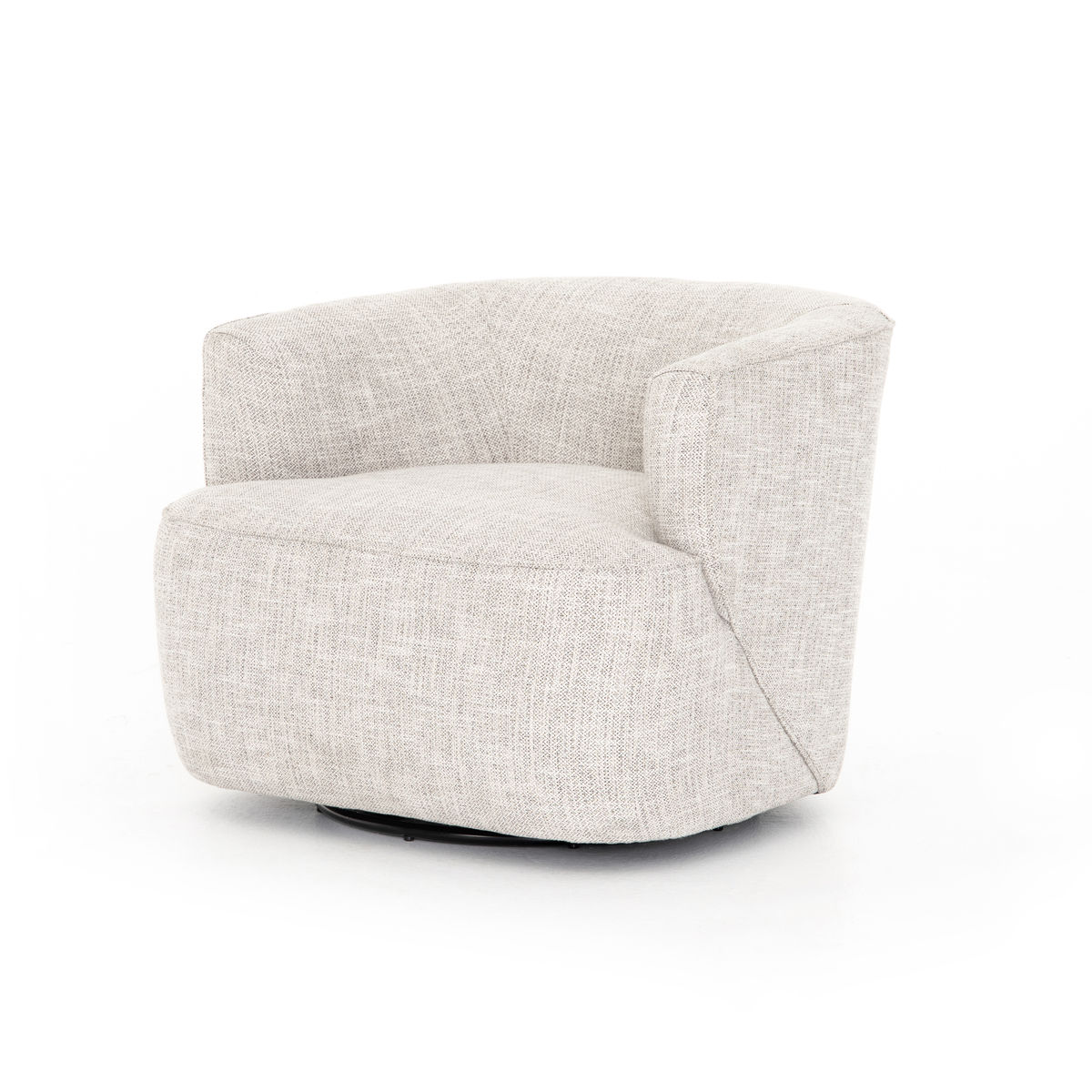 Shop Swivel Chair in Grey Textured Performance Fabric from Peggy Haddad Interiors Home on Openhaus