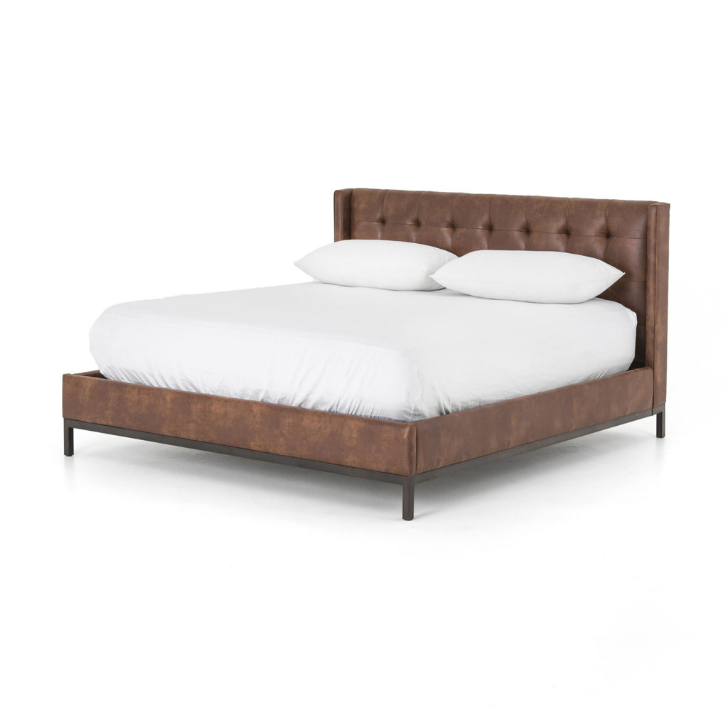 Newhall Queen Bed-Vintage Tobacco