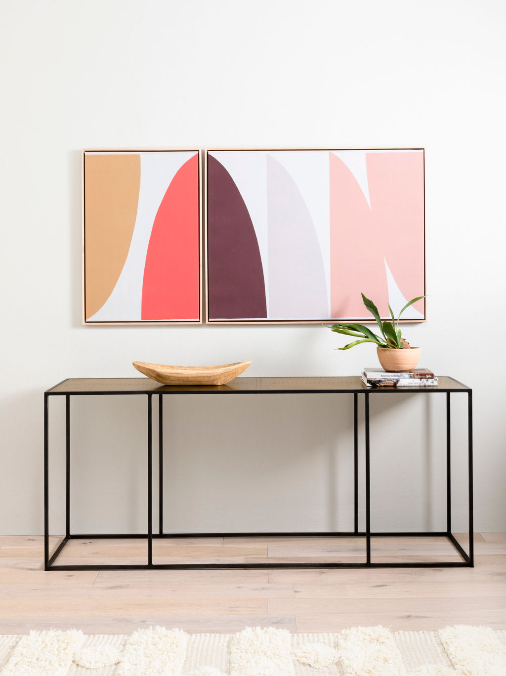 Phillip Console Table-Antique Brass Clad