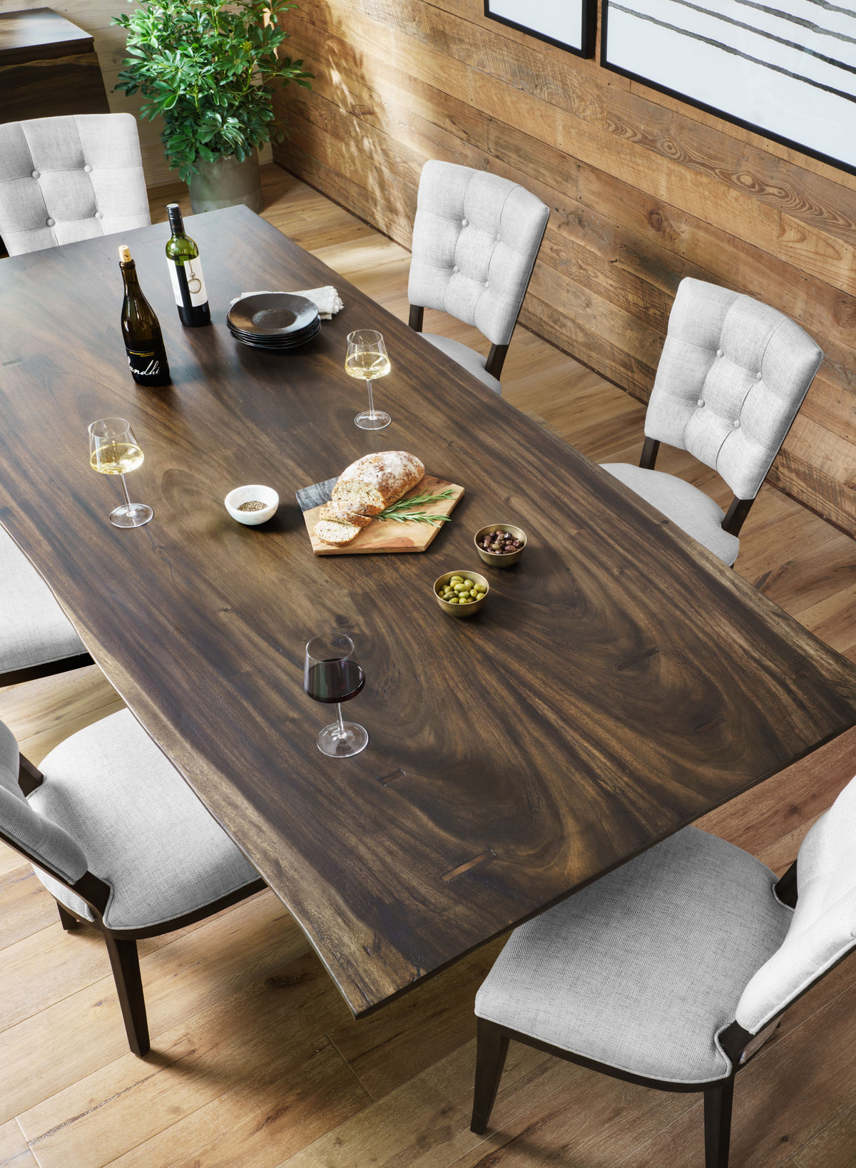 Rocky Dining Table-Bronzed Iron