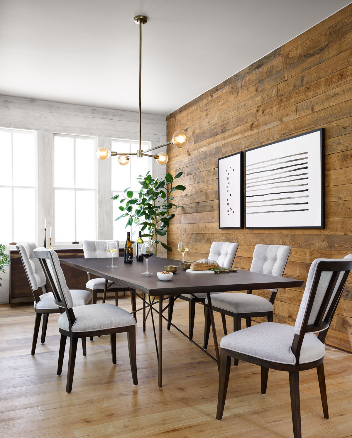 Rocky Dining Table-Bronzed Iron