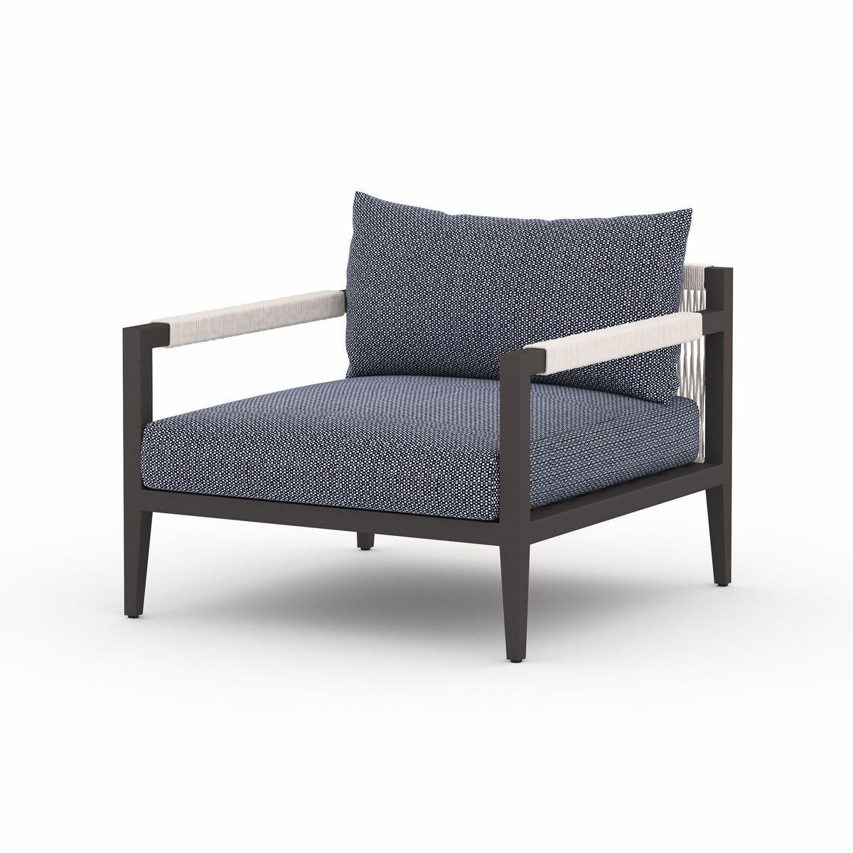 Sherwood Outdoor Chair, Bronze In Faye Navy