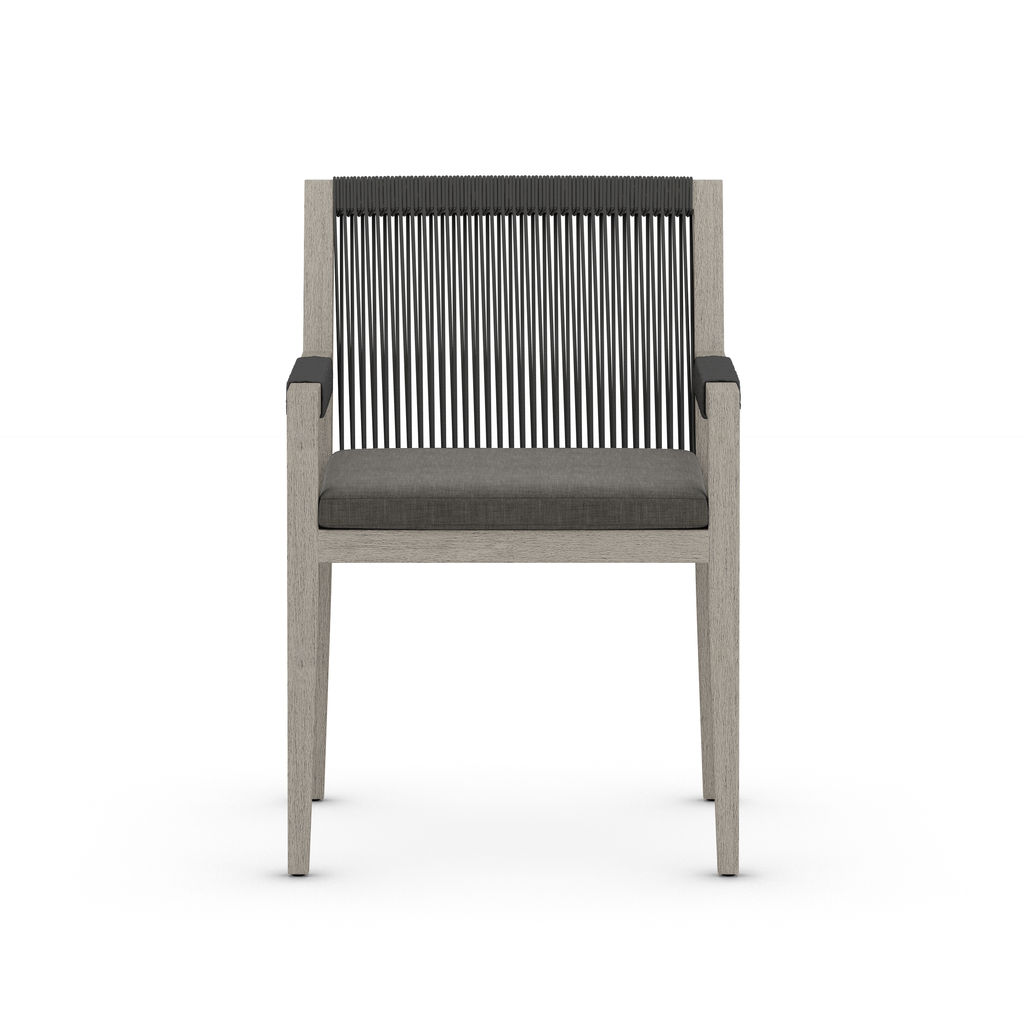 Sherwood Outdoor Dining Armchair, Weathered Grey