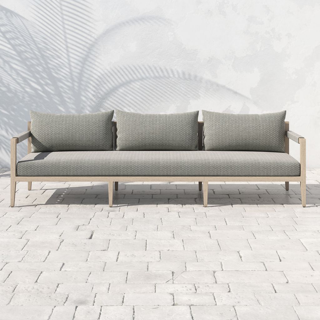 Sherwood Outdoor Sofa, Washed Brown