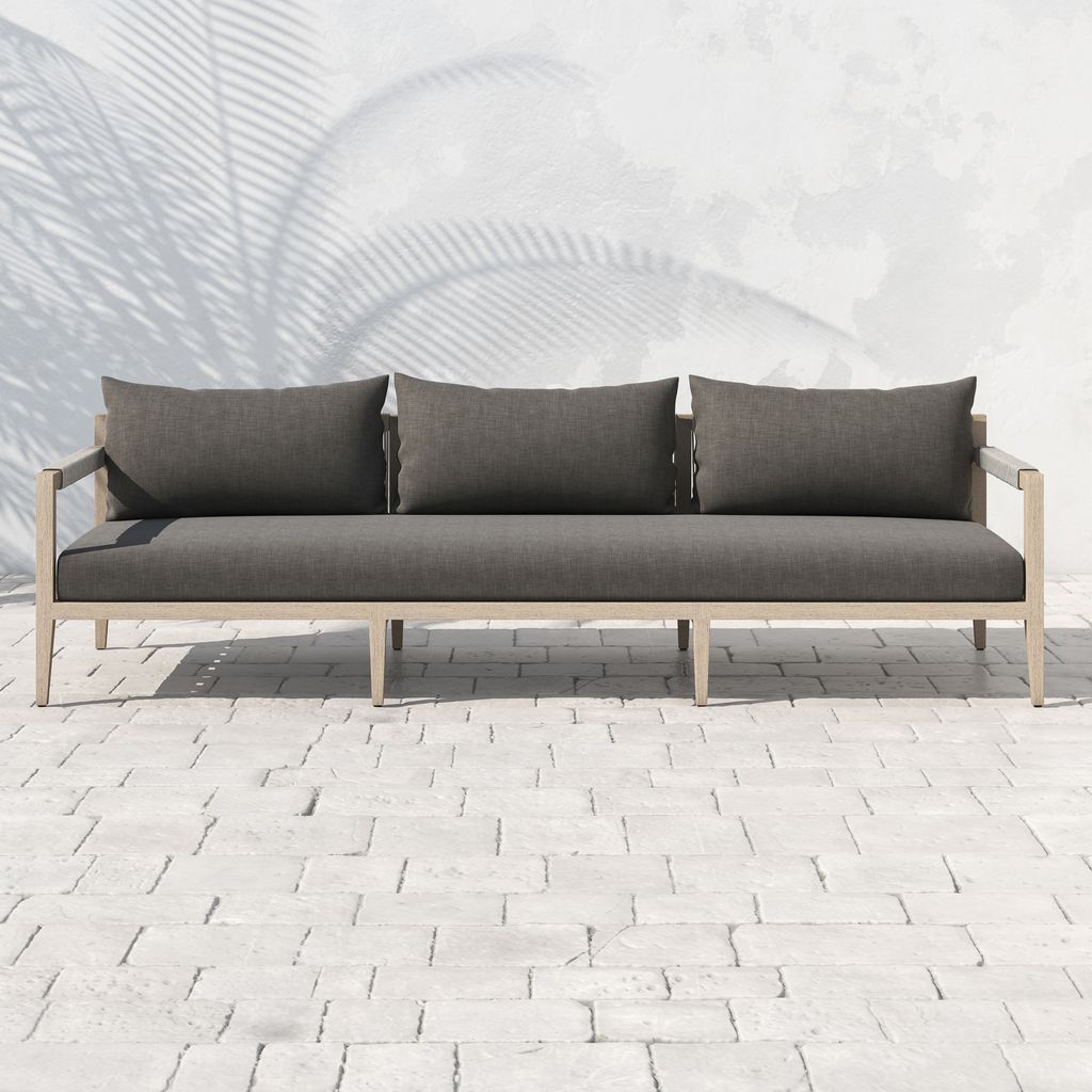 Sherwood Outdoor Sofa, Washed Brown