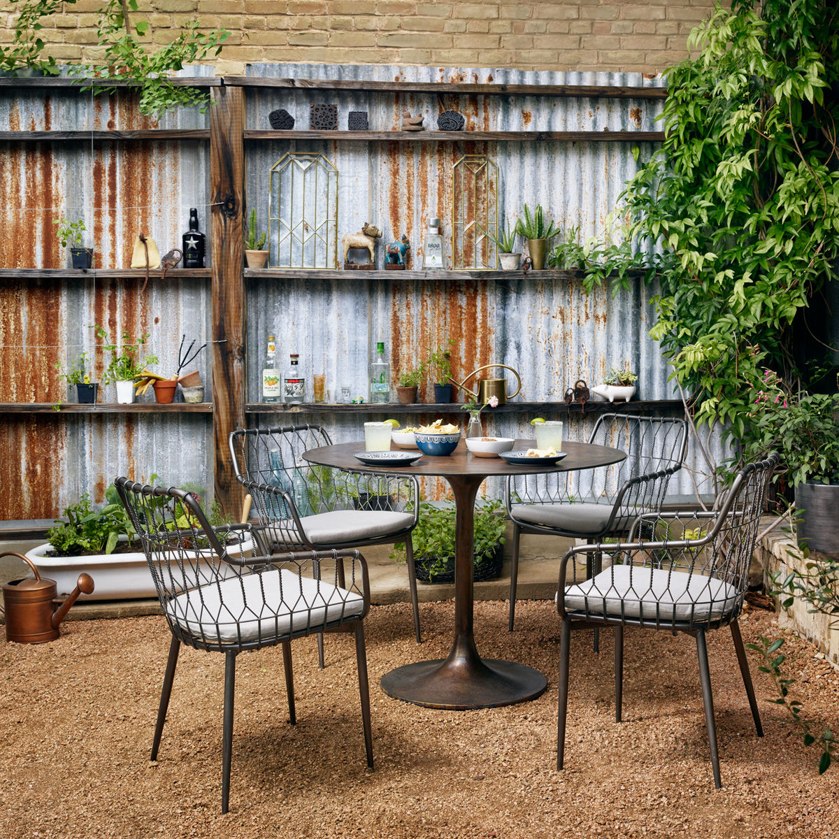 Simone Bistro Table-Antique Rust