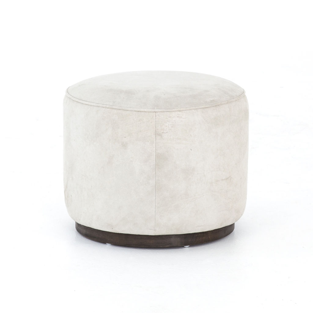 Preview image for Round Ottoman, Cream Boucle