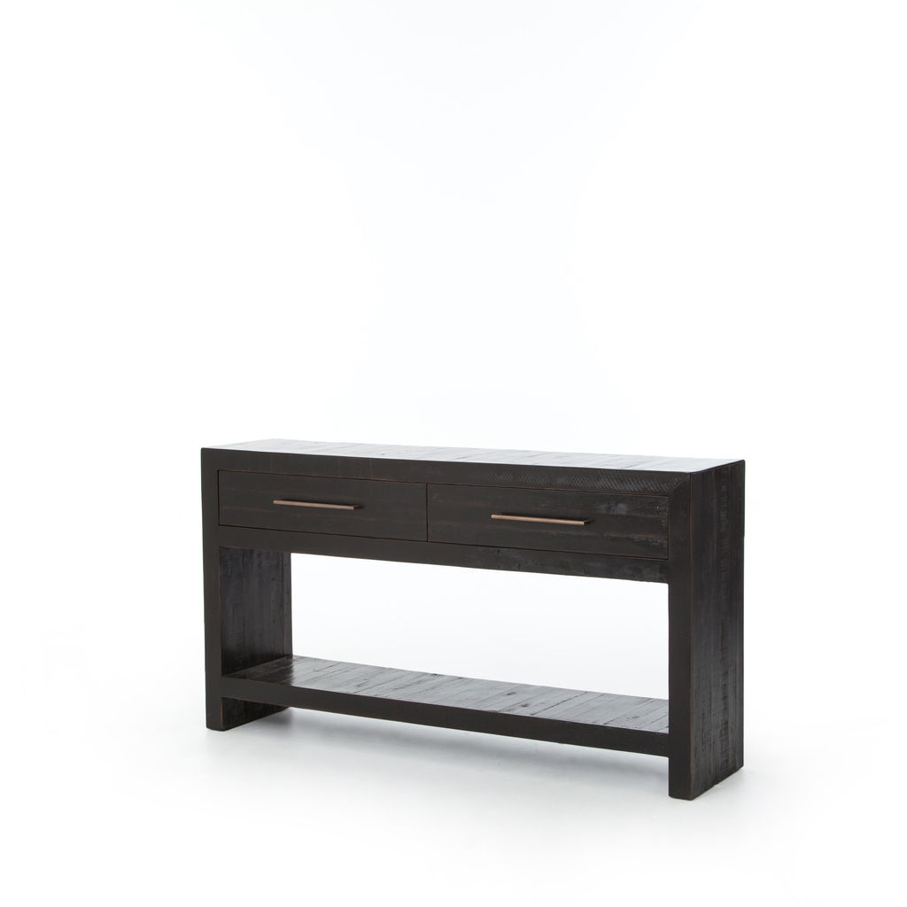 Mid- Century Modern Console Table, Burnished Black