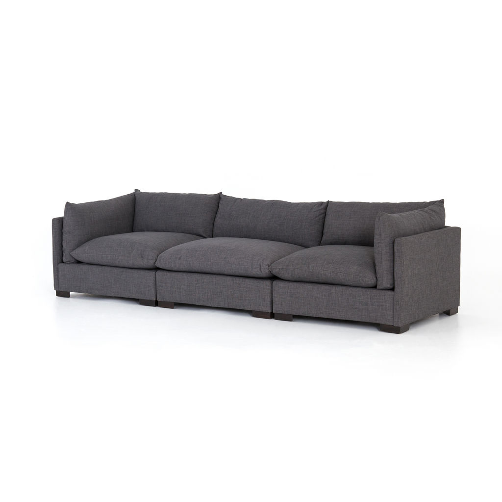 3-Piece Sectional, Charcoal