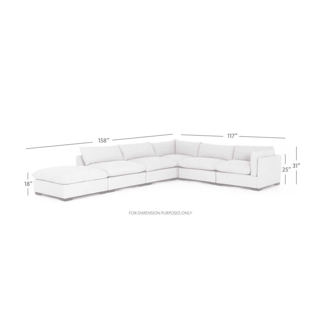 Westwood 5-Pc Sectional W/ Ottoman-Bm