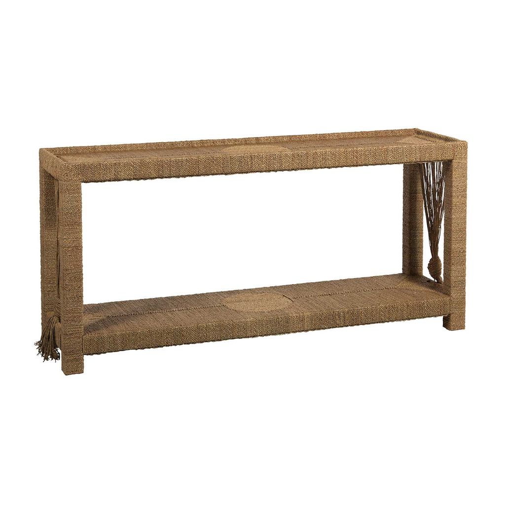 Gabby Home Hutch Seagrass Console Table