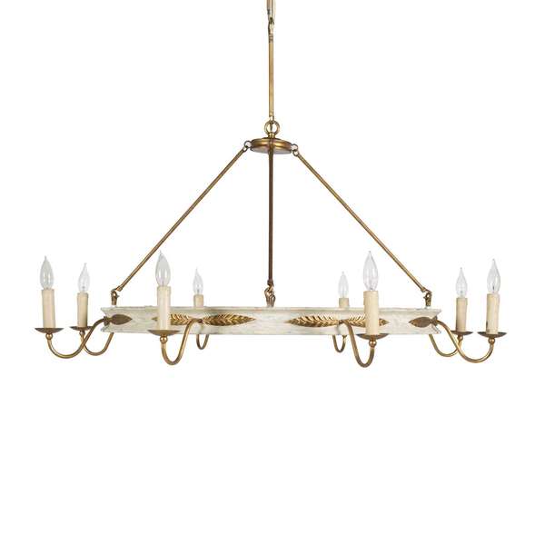 White and Gold Circular Chandelier