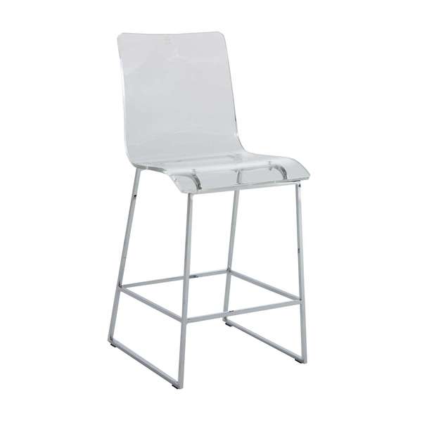King 24.75" Counter Height Stool - Chrome