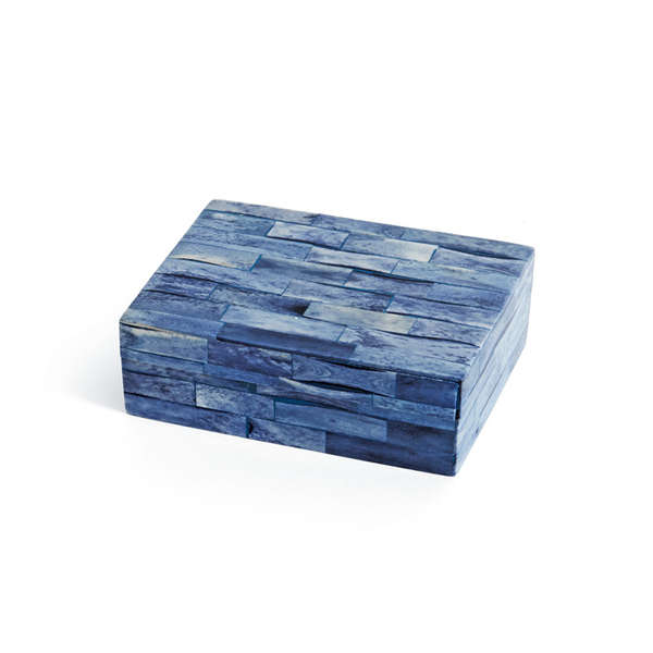 Box In Tones Of Blue (6"W x 4"D)