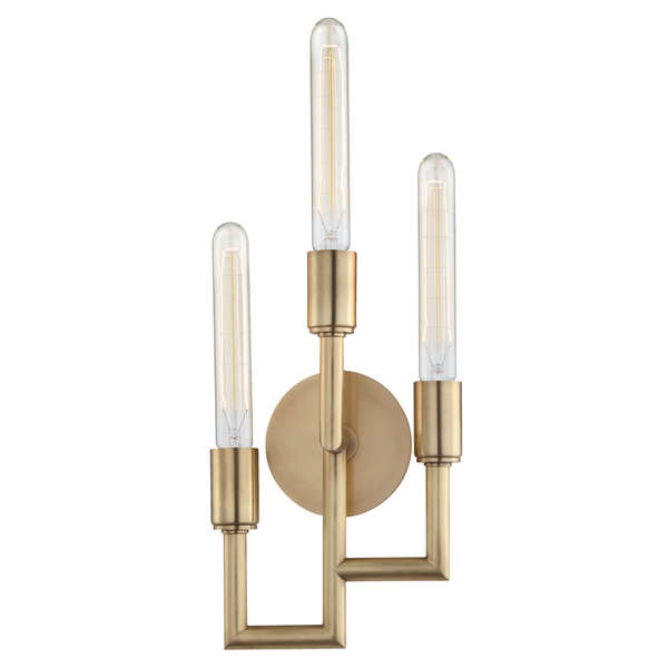 Angler 3 Light Wall Sconce, Aged Bronze Body