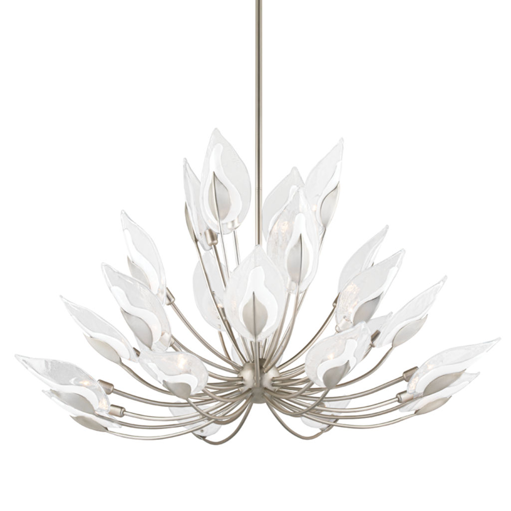 Preview image for Blossom 28 Light Chandelier, Silver Leaf Body