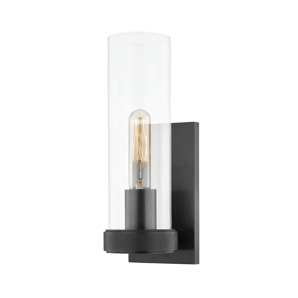 Preview image for Briggs 1 Light Wall Sconce, Old Bronze Body, Clear Shade