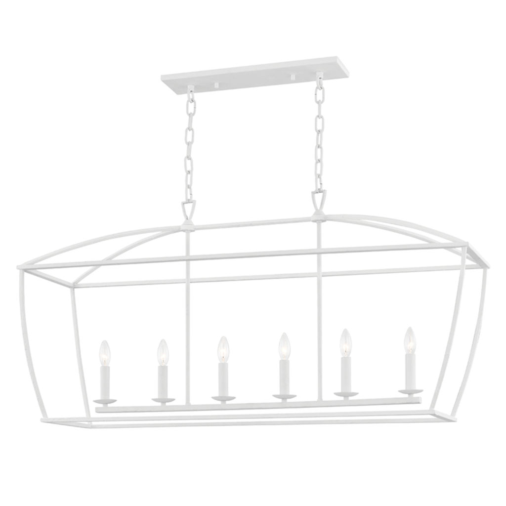 Preview image for Bryant 6 Light Island Light, White Plaster Body