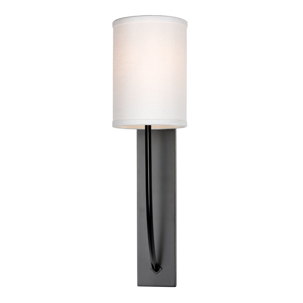 Preview image for Colton 1 Light Wall Sconce, Old Bronze Body, Off White Shade
