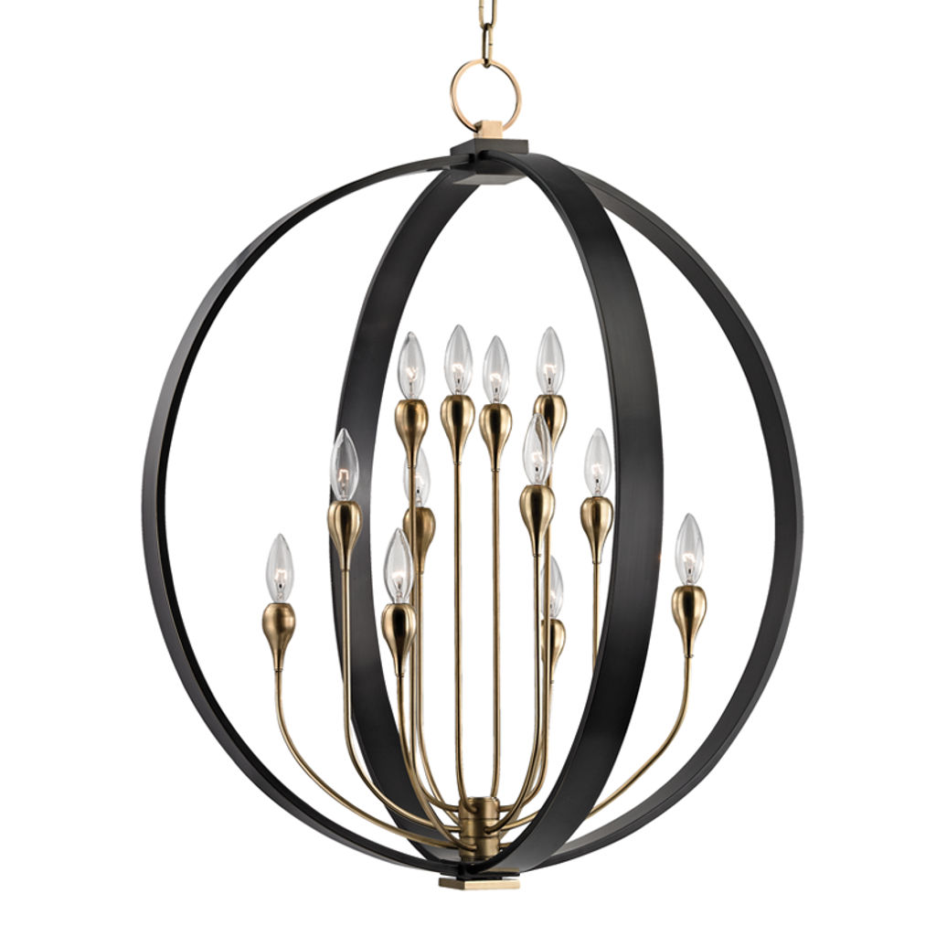 Dresden 12 Light Chandelier, Aged Old Bronze Body
