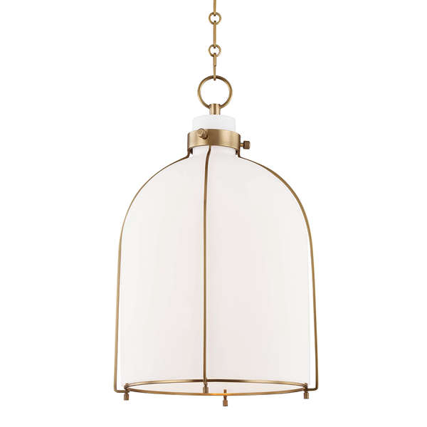 Eldridge 1 Light B Pendant, Aged Bronze Body, Opal Shade